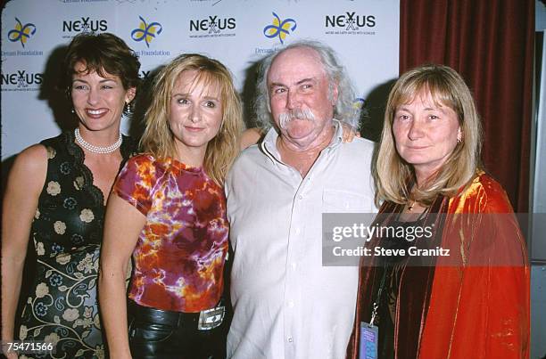 Julie Cypher, Melissa Etheridge, David Crosby, & Jan Crosby at the Santa Monica Civic Auditorium in Santa Monica, California