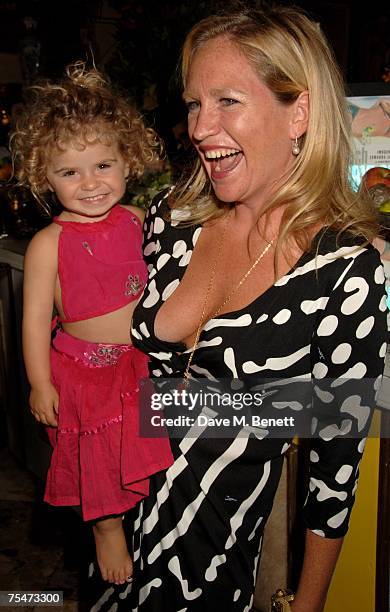 Imogen Edwards-Jones and her daughter Allegra Allen attend the book launch party of Imogen Edwards-Jones' new book 'Beach Babylon', at Beach Blanket...