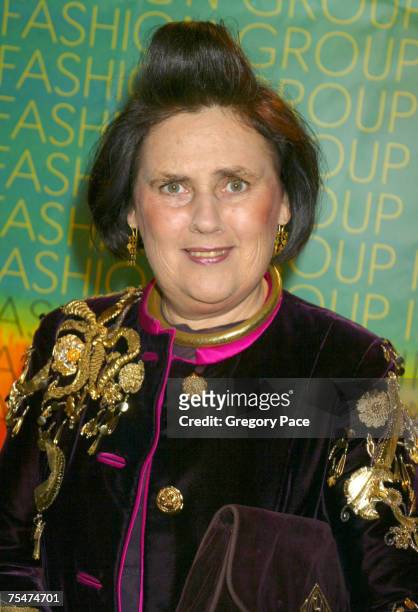 Suzy Menkes at the Fashion Group International Presents The 19th Annual Night Of The Stars Honoring "The Provocateurs: Those Who Dare" at Cipriani...