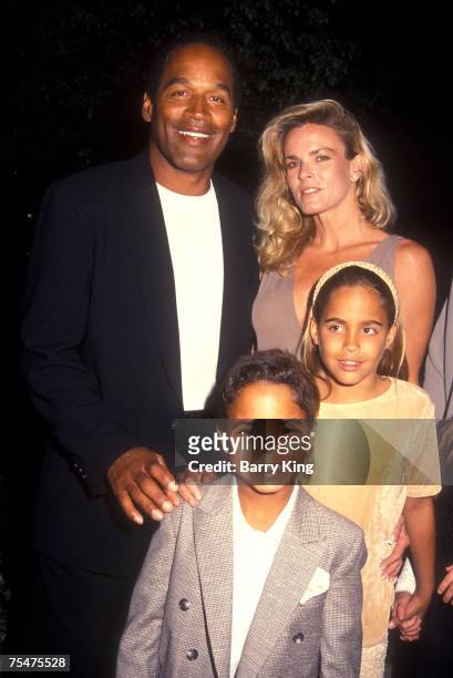 Simpson, Nicole Brown Simpson and O.J.'s children attend the Naked Gun 33 1/3 Premiere at the Paramount Pictures Studio Backlot in Hollywood, CA.