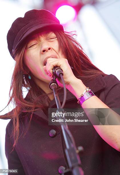 Kazu Makino of Blonde Redhead at the Downtown Los Angeles in Los Angeles, California