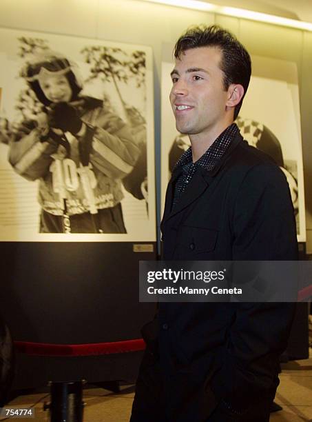 Olympic team figure skater Michael Weiss arrives at the Special Olympics benefit premiere of movie "i am sam" January 22, 2002 in Washington, DC. "i...