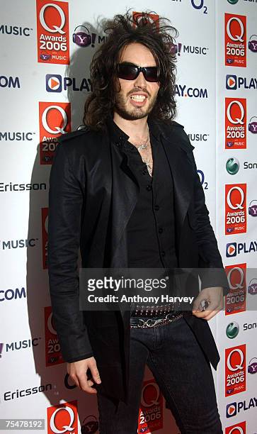 Russell Brand at the Grosvenor House Hotel in London, United Kingdom.