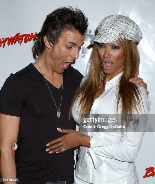 Jeremy Jackson and Traci Bingham at the Casa Del Mar in Santa Monica, California