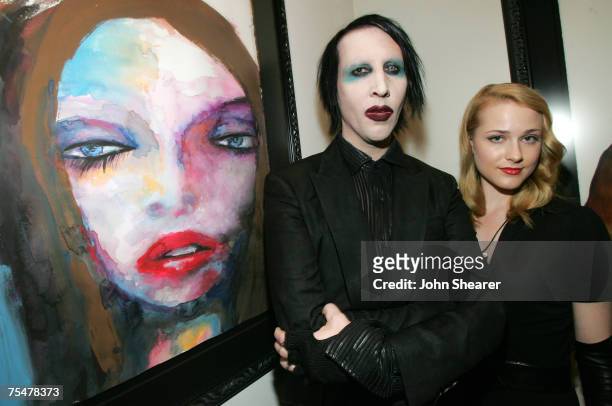 Marilyn Manson and Evan Rachel Wood in Los Angeles, California