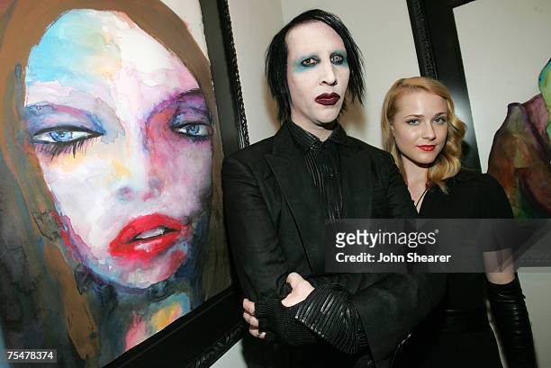 Marilyn Manson and Evan Rachel Wood in Los Angeles, California