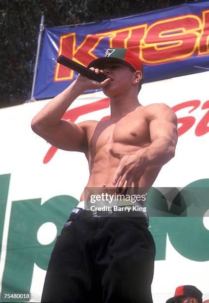 Mark Wahlberg performing first los angeles concert. Group was named Marky Mark & the Funky Bunch. Mark Wahlberg during the Marky Mark Performs at...