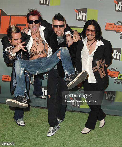 Lukas Rossi, Tommy Lee, Johnny Colt and Gilby Clarke of Rock Star Supernova at the Sony Studios in Culver City, California