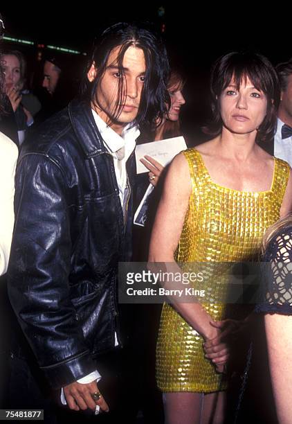 Johnny Depp and Ellen Barkin in Los Angeles, California