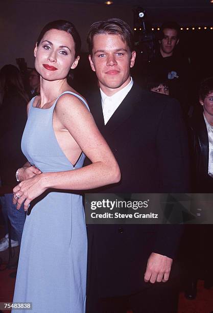 Matt Damon and Minnie Driver at the Mann Bruin Theatre in Westwood, California