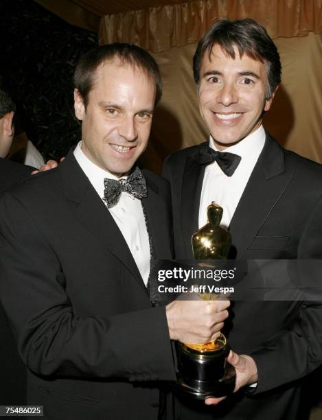 Jeff Skoll and Ricky Strauss, producers of "An Inconvenient Truth", winner Best Documentary Feature for ?An Inconvenient Truth? and Lawrence Bender...