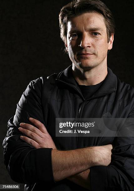 Nathan Fillion at the Delta Sky Lodge in Park City, Utah