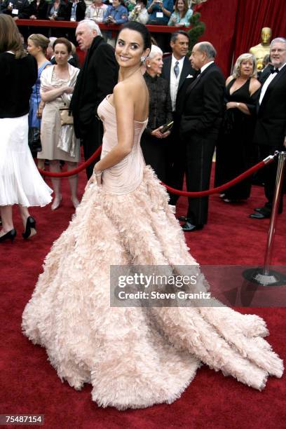 Penelope Cruz, nominee Best Actress in a Leading Role for ?Volver? at the Kodak Theatre in Los Angeles, California