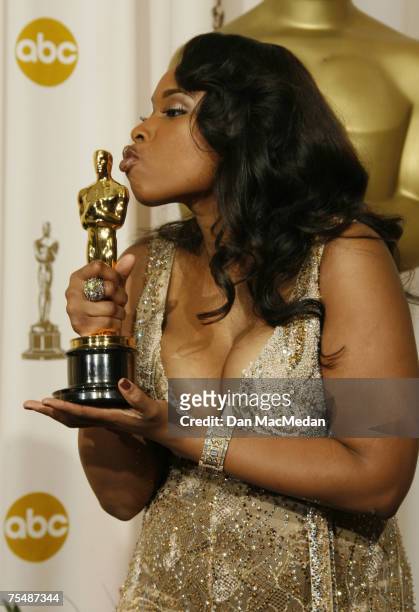Jennifer Hudson, winner for Best Performance by an Actress in a Supporting Role for "Dreamgirls" at the Kodak Theatre in Los Angeles, CA