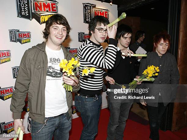 The Automatic arrive at the Shockwaves NME Awards 2007 at the Hammersmith Palais in London, United Kingdom.