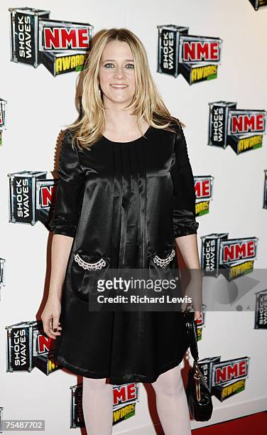 Edith Bowman arrives at the Shockwaves NME Awards 2007 at the Hammersmith Palais in London, United Kingdom.