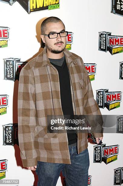 Zane Lowe arrives at the Shockwaves NME Awards 2007 at the Hammersmith Palais in London, United Kingdom.