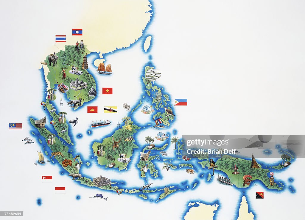 Map of southeastern Asia