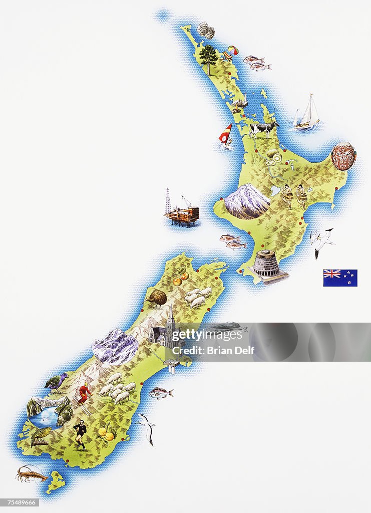 Map of New Zealand