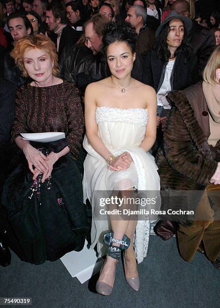 Deborah Harry and Michelle Rodriguez at the New York State Armory in New York City, New York