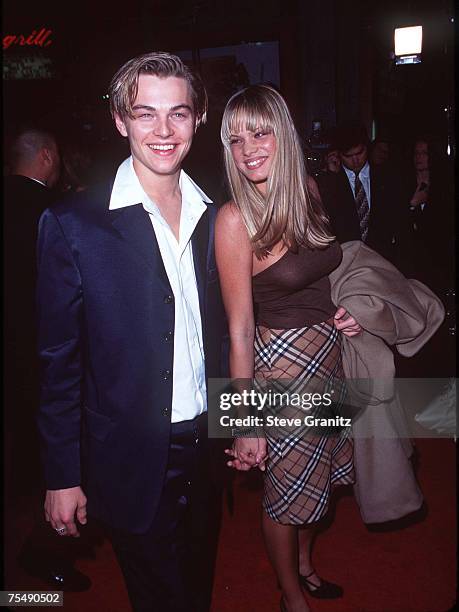 Leonardo DiCaprio & Kristen Zang at the Mann Chinese Theatre in Los Angeles, California