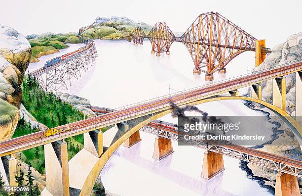 various railway bridges - 桁橋点のイラスト素材／クリップアート素材／マンガ素材／アイコン素材