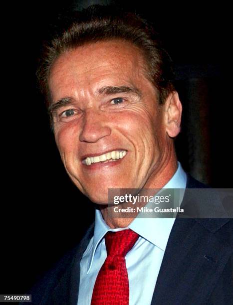 Governor Arnold Schwarzenegger at the Beverly Hilton Hotel in Beverly Hills, California
