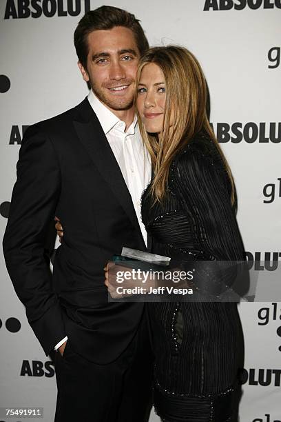 Jake Gyllenhaal and Jennifer Aniston at the Kodak Theater in Los Angeles, California