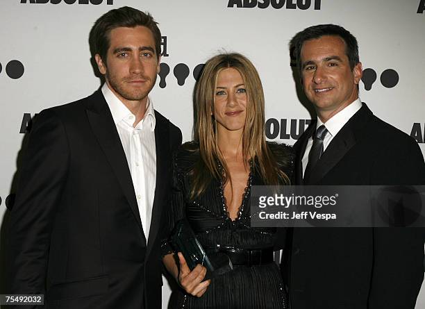 Jake Gyllenhaal, Jennifer Aniston and Neil Giuliano, President of GLAAD at the Kodak Theater in Los Angeles, California