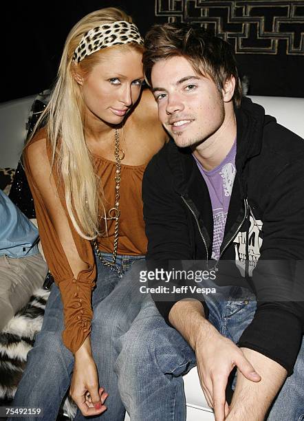 Paris Hilton and Josh Henderson at the Private Residence in Beverly Hills, California