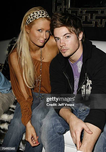 Paris Hilton and Josh Henderson at the Private Residence in Beverly Hills, California