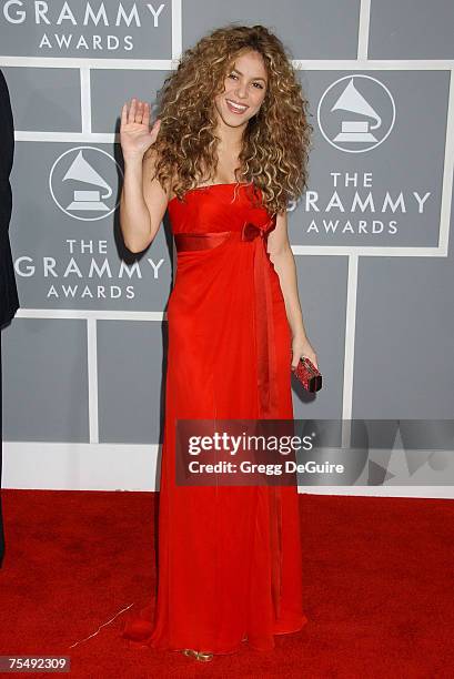 Shakira, nominee Best Pop Collaboration With Vocals for "Hips Don't Lie" at the Staples Center in Los Angeles, California