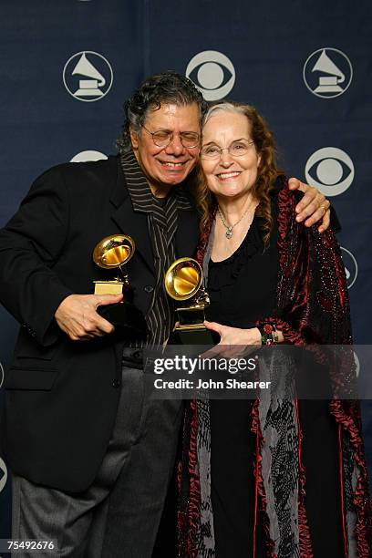 Chick Corea, winner Best Jazz Instrumental Album, Individual or Group for "The Ultimate Adventure" and Best Instrumental Arrangement for "Three...