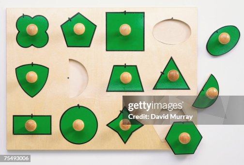 Random Board Form Pattern Simple Form Board With Holes For Three Differently Shaped Blocks High ...