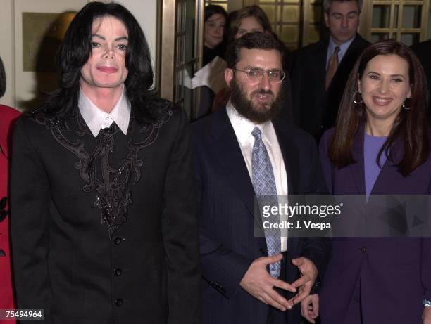 Michael Jackson, Rabbi Shmuley Boteach, & Judith Regan at the Carnegie Hall in New York City, New York