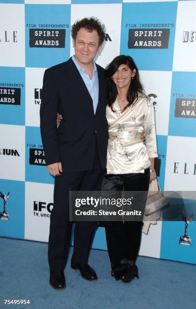 John C. Reilly and wife Alison Dickey at the Santa Monica Pier in Santa Monica, California