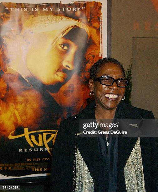 Afeni Shakur at the Cinerama Dome in Hollywood, California