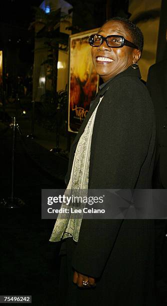 Afeni Shakur, mother of Tupac at the Cineramadome Theatre in Hollywood, California