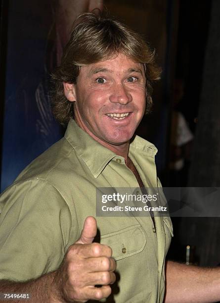 Steve Irwin at the Academy Theatre in Hollywood, California