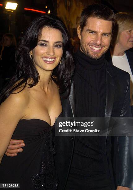 Penelope Cruz and Tom Cruise at the Mann Village Theatre in Westwood, California