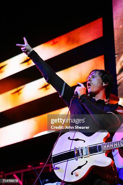 Tom DeLonge of Angels & Airwaves at the Gibson Amphitheater in Universal City, California