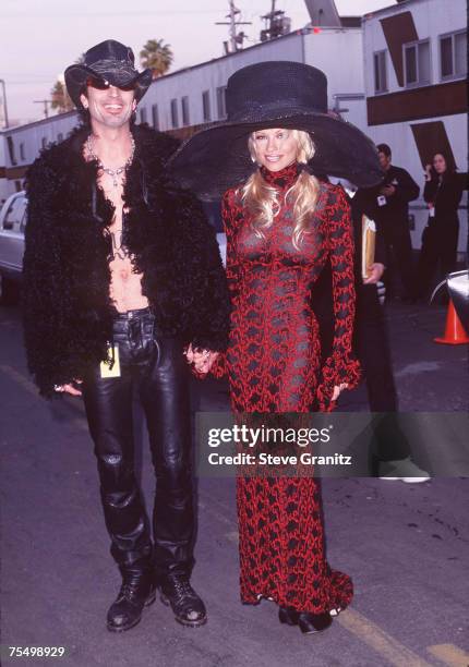 Tommy Lee & Pamela Anderson at the Shrine Auditorium in Los Angeles, California