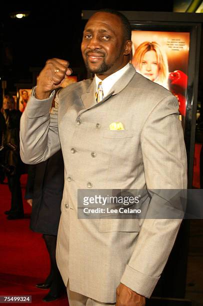 Tommy Hearns at the Grauman's Chinese Theatre in Hollywood, California
