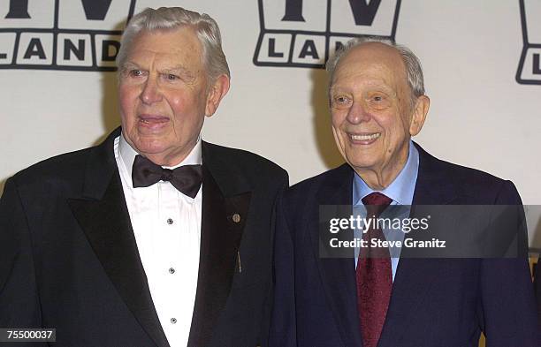 Andy Griffith and Don Knotts, winners of the Legend Award for "The Andy Griffith Show" at the The Hollywood Palladium in Hollywood, California