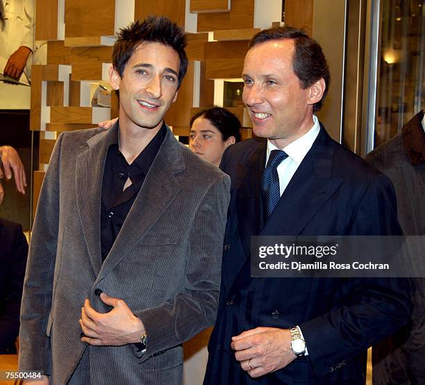 Adrien Brody and Gildo Zegna at the 663 5th Avenue in New York City, New York