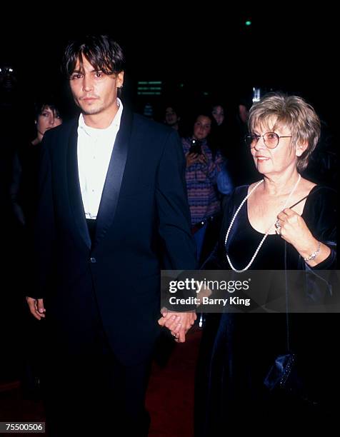 Johnny Depp and mother at the The Academy in Los Angeles, California