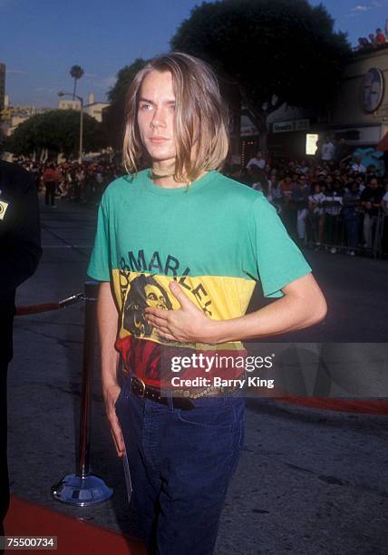 River Phoenix at the Mann Village theater in Westwood, California