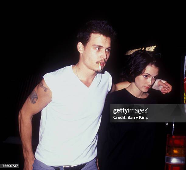 Johnny Depp and Winona Ryder in Los Angeles, California