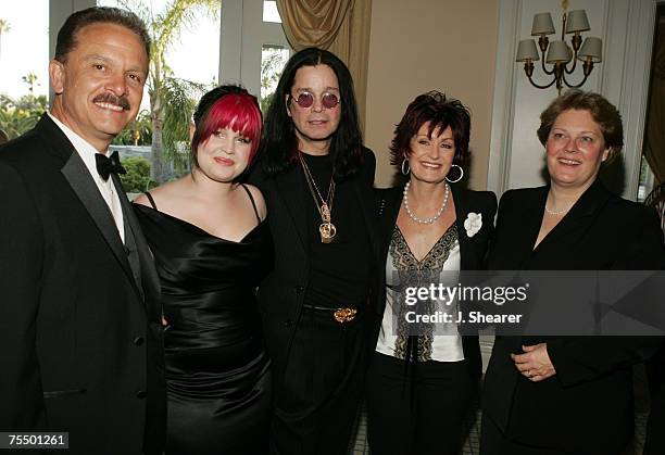 George Lozano, Executive Director of Covenant House, with Kelly Osbourne, Ozzy Osbourne, Sharon Osbourne, and Sr. Tricia Cruise during the Covenant...