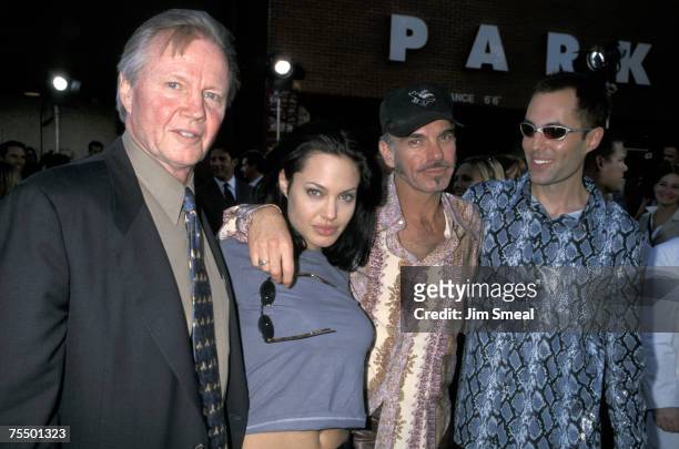 Jon Voight, Angelina Jolie, Billy Bob Thornton, and Jamie Haven at the National Theater in Westwood, California